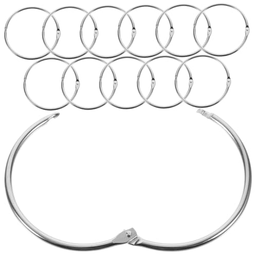 HOMSFOU 12 Stück Metall Binder Ringe Wiederverwendbare Buchbinderinge für DIY Projekte Notizbuch Scrapbooking Lösung für Lose und Organisatoren von HOMSFOU