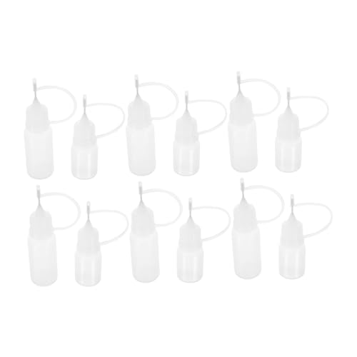 HOMSFOU 12 Stück Ölflaschen Quetschflaschen Nadelspitzenflaschen Nadelspitzen Kleberflaschen Praktische Kleberflaschen Wohnaccessoires Kleberspender Nadelspitzenflaschen von HOMSFOU