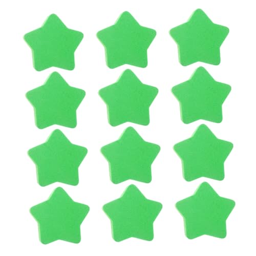 HOMSFOU 12 Stück Pentagramm-radiergummi Trocken Abwischbare Radiergummis Planke Klein Trockenlöscher Für Das Klassenzimmer Weiß Mini Trockenradierer Für Whiteboards Eva-filztuch Green von HOMSFOU