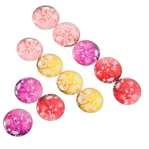 HOMSFOU 12 Stück Runde Cabochons für Diy Schmuck Vielseitige Patches für Armbänder und Schlüsselanhänger Elegantes Bastelmaterial für Kreative Projekte HOMSFOU 12 Stück Runde Cabochons für Diy Schmuck Vielseitige Patches für Armbänder und Schlüsselanhänger Elegantes Bastelmaterial für Kreative Projekte von HOMSFOU