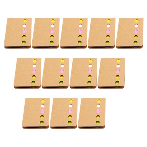 HOMSFOU 12 Stück Selbstklebende Seitenmarker aus Kraftpapier Bunte Index Tabs für Schule und Büro Praktische Haftnotizen für Notizen und Markierungen von HOMSFOU