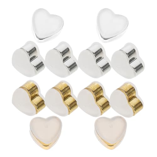 HOMSFOU 12 Stück Silikon Ohrstecker Verschlüsse Herzform Praktische Ohrstopper für Ohrringe für Diy Schmuck Hypoallergen und Leicht Sichere Befestigung für Verschiedene Anlässe von HOMSFOU