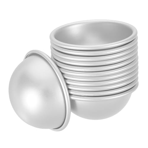 HOMSFOU 12 Stück Teiliges Aluminium Badebomben Formen Diy Halbkugel Mold für Kreative Wellnessanwendungen für Selbstgemachte Badebomben und Desserts von HOMSFOU