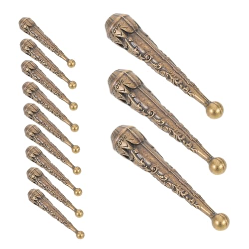 HOMSFOU 12 Stück Teiliges Bolo Tie Endkappen Antik Metall mit Glockenblumenmuster Vielseitige Diy Schmuck und Kordelabschlüsse für Bolo Krawatten Armbänder und Modeaccessoires von HOMSFOU