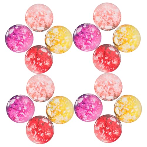 HOMSFOU 12 Stück Teiliges Cabochons für DIY Schmuckherstellung Runde Transparente Glassteine für Armbänder und Schlüsselanhänger Hochwertige Bastelmaterialien und Accessoires von HOMSFOU