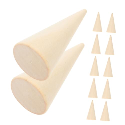 HOMSFOU 12 Stück Teiliges DIY Holzkegel aus Naturbelassenem Holz Geometrische Dekoration für Büro und Wohnzimmer Leichtes Bastelmaterial zum Bemalen und Gestalten Kreative Holzornamente HOMSFOU 12 Stück Teiliges DIY Holzkegel aus Naturbelassenem Holz Geometrische Dekoration für Büro und Wohnzimmer Leichtes Bastelmaterial zum Bemalen und Gestalten Kreative Holzornamente von HOMSFOU