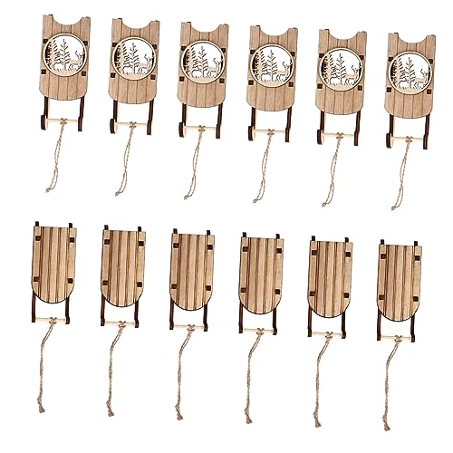 HOMSFOU 12 Stück Teiliges Holz Schlitten Anhänger Diy Weihnachtsdeko für Rustikale Feiertagsgestaltung Ergänzung für Ihre Weihnachtsfeier und Bastelprojekte HOMSFOU 12 Stück Teiliges Holz Schlitten Anhänger Diy Weihnachtsdeko für Rustikale Feiertagsgestaltung Ergänzung für Ihre Weihnachtsfeier und Bastelprojekte von HOMSFOU