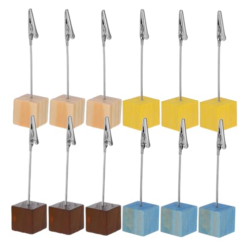 HOMSFOU 12 Stück Teiliges Memo Clip Holz Würfel Basis mit Alligatorclip Vintage Notizhalter für Fotos Karten Memos Minimalistisches Design Vielseitig als Tischkartenhalter Büro Zuhause HOMSFOU 12 Stück Teiliges Memo Clip Holz Würfel Basis mit Alligatorclip Vintage Notizhalter für Fotos Karten Memos Minimalistisches Design Vielseitig als Tischkartenhalter Büro Zuhause von HOMSFOU