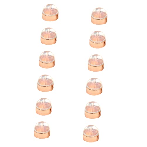 HOMSFOU 12 Stück Teiliges Ohrstecker Verschlüsse Sicherheits Ohrstopper für Ohrringe Ohrstopper Roségold für Schmuckherstellung und Reparatur Passend für Ohrstecker von HOMSFOU