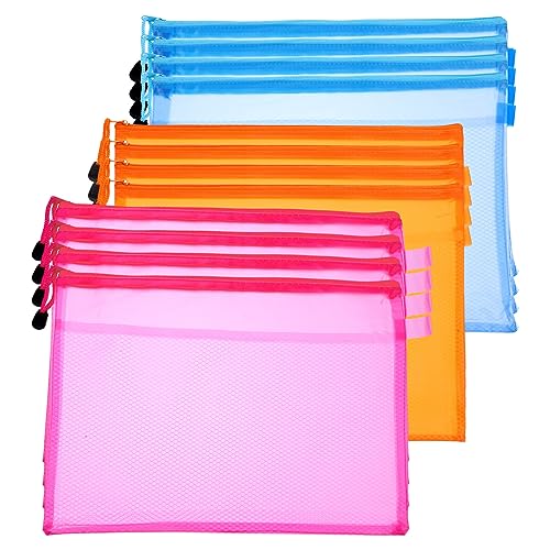 HOMSFOU 12 Stück Teiliges PVC Dokumenten Zipper Täschchen Transparente Reißverschlusstaschen für Büro Reisen und Kosmetik Blau Orange und Rosa für Dokumente und Bürobedarf HOMSFOU 12 Stück Teiliges PVC Dokumenten Zipper Täschchen Transparente Reißverschlusstaschen für Büro Reisen und Kosmetik Blau Orange und Rosa für Dokumente und Bürobedarf von HOMSFOU