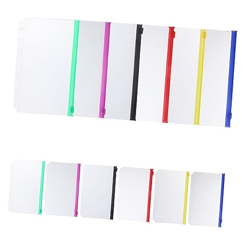 HOMSFOU 12 Stück Teiliges Reißverschluss Bindertaschen Farbige PVC Aufbewahrungstaschen für Dokumente Rechnungen Karten und Bürobedarf für Büro und Studium von HOMSFOU