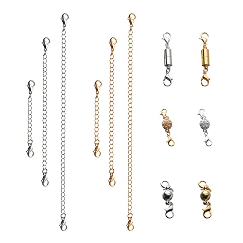 HOMSFOU 12 Stück Teiliges Set Magnetverschluss Zubehör für Diy Schmuck Umweltfreundliche Magnet Buckles für Halskette und Armband und Silber HOMSFOU 12 Stück Teiliges Set Magnetverschluss Zubehör für Diy Schmuck Umweltfreundliche Magnet Buckles für Halskette und Armband und Silber von HOMSFOU