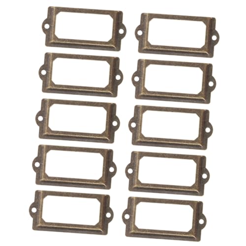 HOMSFOU 12 Stück Teiliges Vintage Metall Etikettenhalter mit Schrauben Antike Label Frames für Möbel und Aufbewahrungsboxen Rostfrei und Sicher HOMSFOU 12 Stück Teiliges Vintage Metall Etikettenhalter mit Schrauben Antike Label Frames für Möbel und Aufbewahrungsboxen Rostfrei und Sicher von HOMSFOU