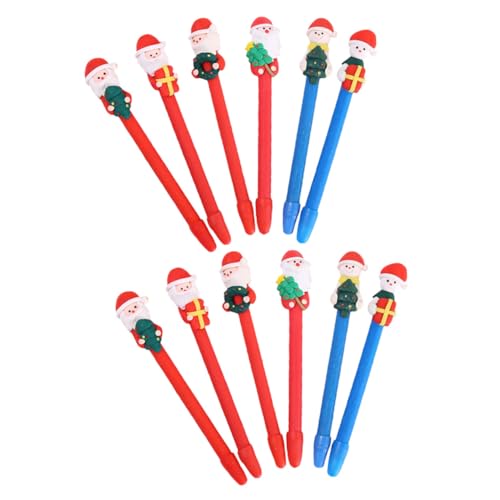 HOMSFOU 12 Stück Teiliges Weihnachts Kugelschreiber mit Cartoon Motiven Schreibende Weihnachtsmann und Schneemann Stifte Praktische Büro und Schüler Schreibwaren Festliche Geschenkidee HOMSFOU 12 Stück Teiliges Weihnachts Kugelschreiber mit Cartoon Motiven Schreibende Weihnachtsmann und Schneemann Stifte Praktische Büro und Schüler Schreibwaren Festliche Geschenkidee von HOMSFOU