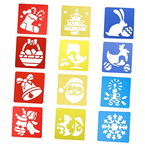HOMSFOU 12 Stück Teiliges Weihnachts Malschablonen für Kreative Hohl Ausgeschnittene Zeichenschablonen für DIY Bastelprojekte und Festliche Weihnachtsdekoration Zufällige Zufällige Farbe HOMSFOU 12 Stück Teiliges Weihnachts Malschablonen für Kreative Hohl Ausgeschnittene Zeichenschablonen für DIY Bastelprojekte und Festliche Weihnachtsdekoration Zufällige Zufällige Farbe von HOMSFOU