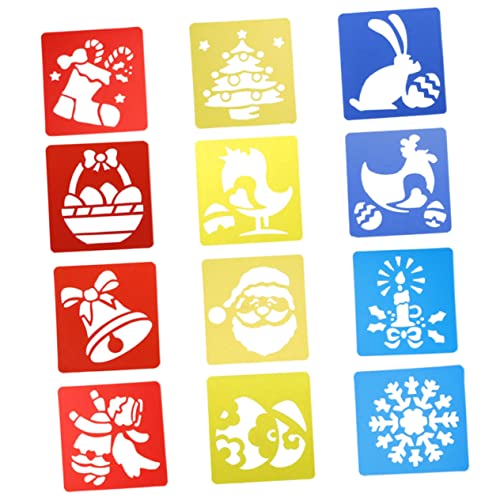 HOMSFOU 12 Stück Teiliges Weihnachtsmalvorlagen aus Langlebigem Kreative Bastelschablonen mit Festlichen Motiven für Erwachsene für DIY Deko Scrapbooking und Zufällige Zufällige Farbe HOMSFOU 12 Stück Teiliges Weihnachtsmalvorlagen aus Langlebigem Kreative Bastelschablonen mit Festlichen Motiven für Erwachsene für DIY Deko Scrapbooking und Zufällige Zufällige Farbe von HOMSFOU
