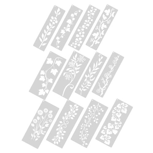 HOMSFOU 12 Stück Teiliges Wiederverwendbare Pet Schablonen mit Filigranen Blumen und Rankenmustern Vielseitig für Malerei Holz Diy Bastelprojekte Wanddekoration und Kreative Gestaltung HOMSFOU 12 Stück Teiliges Wiederverwendbare Pet Schablonen mit Filigranen Blumen und Rankenmustern Vielseitig für Malerei Holz Diy Bastelprojekte Wanddekoration und Kreative Gestaltung von HOMSFOU