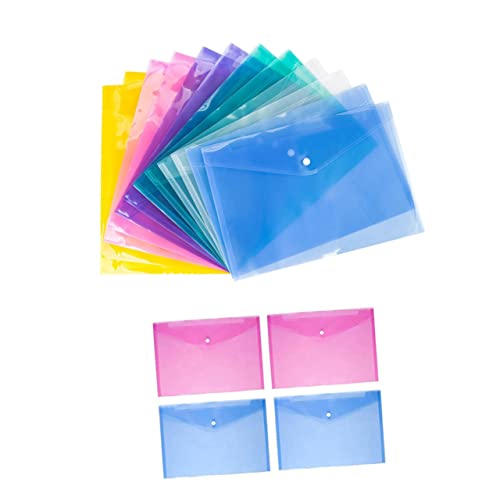 HOMSFOU 12 Stück Transparente Dokumentenmappe mit Druckknopf und Reißfest Ordner für Büro Zuhause und Schule Organisieren von Unterlagen HOMSFOU 12 Stück Transparente Dokumentenmappe mit Druckknopf und Reißfest Ordner für Büro Zuhause und Schule Organisieren von Unterlagen von HOMSFOU