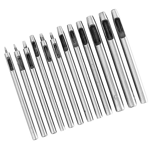 HOMSFOU 12-Teiliges Set leder locher Gürtel aus Segeltuch klein Gürtellocher Puncher Cutter hole punch lochfinder werkzeug Lochschneider für Leder langlebige Schläge legierter Stahl Silver HOMSFOU 12-Teiliges Set leder locher Gürtel aus Segeltuch klein Gürtellocher Puncher Cutter hole punch lochfinder werkzeug Lochschneider für Leder langlebige Schläge legierter Stahl Silver von HOMSFOU