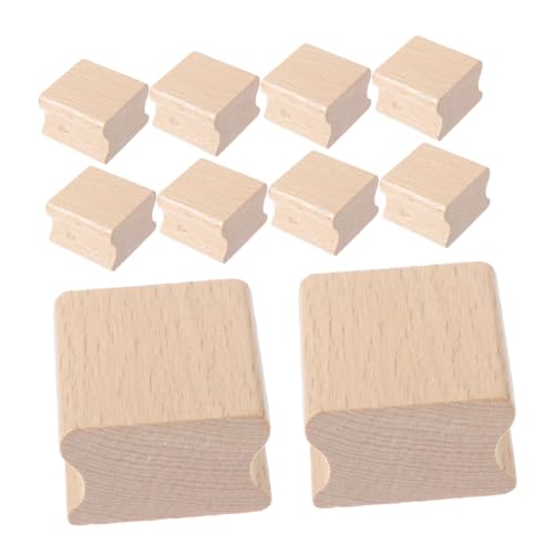 HOMSFOU 12-teiliges Diy-set Zur Herstellung Von Holzstempeln, Blanke Holzstempelblöcke, Gerillte Holzwürfel Zum Basteln Von Kunstprojekten Und Zur Stempelherstellung von HOMSFOU