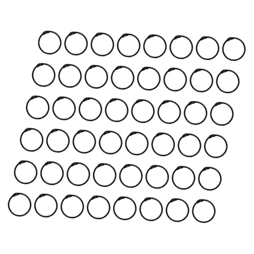 HOMSFOU 120 Stück Binderringe Befestigungsringe Buchring Buchbinderinge Kreisring Clip Loseblattbinderringe Papierringe Metallringe Für Karteikarten Loseblattring DIY Schwarz von HOMSFOU