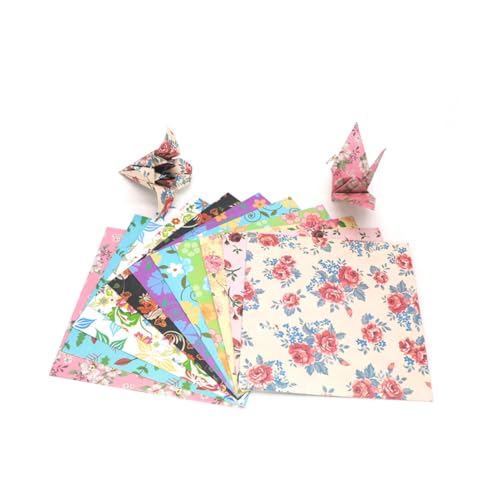 HOMSFOU 120 Stück Buntes Origami Quadratisches Papier Kreatives Origami Papierfaltung Papiere Falten Origami -papier Faltpapier Blume von HOMSFOU