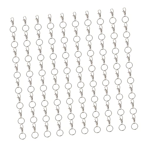 HOMSFOU 120 Stück DIY Schlüsselanhänger Zubehör Set Robuste Drehkarabiner mit Ringen für Kreative Bastelprojekte und Schmuckherstellung für und Persönliche Designs von HOMSFOU