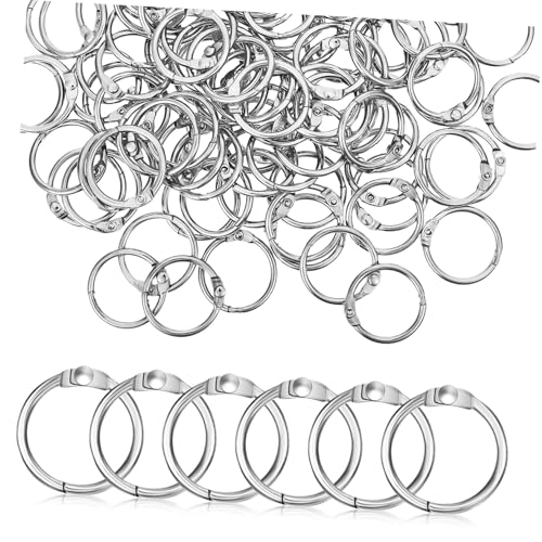 HOMSFOU 120 Stück Metallringe Buchbinder Ringe Runde Binderinge für Karteikarten Scrapbooking Notizen Schlüsselringe Rostbeständig und Langlebig Silberfarben HOMSFOU 120 Stück Metallringe Buchbinder Ringe Runde Binderinge für Karteikarten Scrapbooking Notizen Schlüsselringe Rostbeständig und Langlebig Silberfarben von HOMSFOU