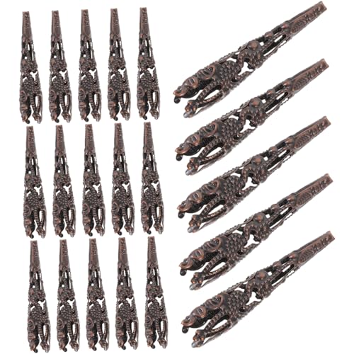 HOMSFOU 120 Stück Perlenkappen für Schmuckherstellung Diy Schmuckzubehör in Antikrotbraun für Armbänder Ohrringe und Leicht und Ergänzung für Ihre Designs von HOMSFOU