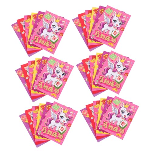 HOMSFOU 120 Stück Rote Umschläge Chinesisches Neujahr Pferd Design Festliche Hong Bao Geldgeschenk Umschläge Für Hochzeit Geburtstag Lunar Year Frühlingfest Traditionell Modern HOMSFOU 120 Stück Rote Umschläge Chinesisches Neujahr Pferd Design Festliche Hong Bao Geldgeschenk Umschläge Für Hochzeit Geburtstag Lunar Year Frühlingfest Traditionell Modern von HOMSFOU