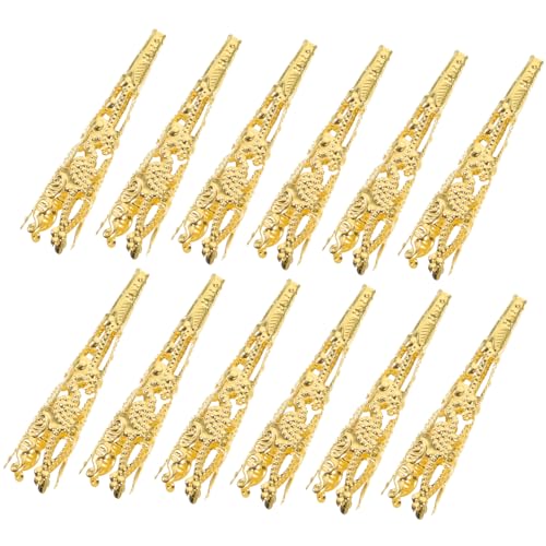 HOMSFOU 120 Stück Schmuckzubehör Trompetenblumen Perlenkappen Goldfarbene Endkappen für Diy Schmuckherstellung Abstandshalter für Armbänder und Ohrringe von HOMSFOU