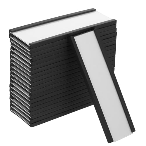 HOMSFOU 120 Stück Teiliges Magnet Etikettenhalter Set für Regale Robuste Kompakte Kartenhalter für Einfache Etikettierung und Lagerräumen für Namensschilder und Versandetiketten von HOMSFOU
