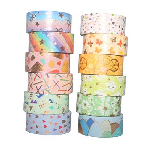 HOMSFOU 12Rollen Goldfolie Washi Tape Dekoratives Klebeband für DIY Handwerk Scrapbooking und Geschenkpapiere Bunten Farben für Bastelprojekte HOMSFOU 12Rollen Goldfolie Washi Tape Dekoratives Klebeband für DIY Handwerk Scrapbooking und Geschenkpapiere Bunten Farben für Bastelprojekte von HOMSFOU