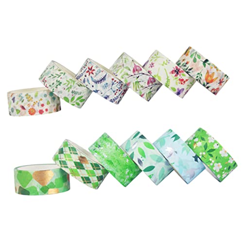 HOMSFOU 12Rollen Washi Tape mit Blumenmuster Dekorative Klebebänder für Scrapbooking Notizbücher DIY Handwerk und Geschenkverpackungen für Projekte von HOMSFOU