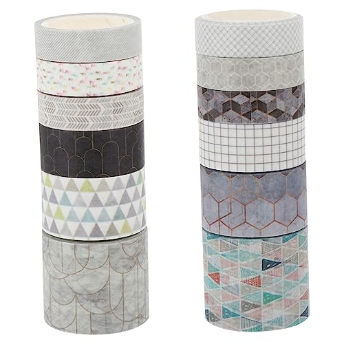 HOMSFOU 12Rollen Washi Tapes Dekorative Klebebänder Für DIY Scrapbooking Journaling Exquisites Selbstklebendes Washi Papier Einfach Abreißbar Ohne Rückstände HOMSFOU 12Rollen Washi Tapes Dekorative Klebebänder Für DIY Scrapbooking Journaling Exquisites Selbstklebendes Washi Papier Einfach Abreißbar Ohne Rückstände von HOMSFOU