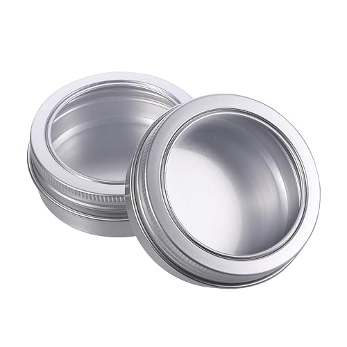 HOMSFOU 12Stücke Aluminium Blechdosen mit Fenster Runde Leere Dosen für Kosmetik Lotionen und Bastelbedarf Wiederverwendbar und Sicher im Gebrauch HOMSFOU 12Stücke Aluminium Blechdosen mit Fenster Runde Leere Dosen für Kosmetik Lotionen und Bastelbedarf Wiederverwendbar und Sicher im Gebrauch von HOMSFOU