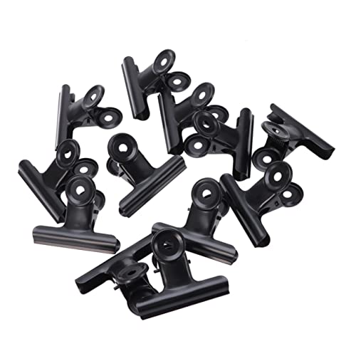 HOMSFOU 12Stücke Binder Clips Schwarze Metall Büroklammern für Schule und Bürobedarf zur Organisation von Unterlagen und Dokumenten von HOMSFOU