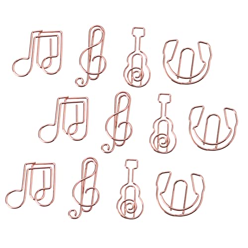 HOMSFOU 12Stücke Kreative Musiknoten Büroklammern aus Stilvolle Lesezeichen für Notizbücher Kalender Dokumente und Langlebige und Rostfreie Büroklammern HOMSFOU 12Stücke Kreative Musiknoten Büroklammern aus Stilvolle Lesezeichen für Notizbücher Kalender Dokumente und Langlebige und Rostfreie Büroklammern von HOMSFOU