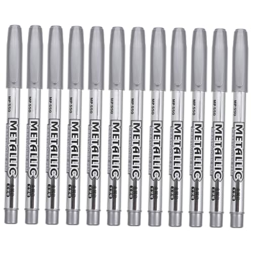 HOMSFOU 12Stücke Metallic Farbstifte Graffiti Marker für Projekte Ergonomisches Design für Langlebige von HOMSFOU