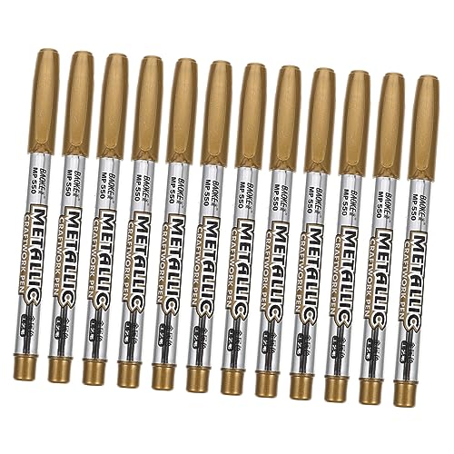 HOMSFOU 12Stücke Metallische Marker Stifte Graffiti Markierungsstifte Lackmarkierungen Für DIY Und Scrapbooking Für Präzise Und Lebendige von HOMSFOU