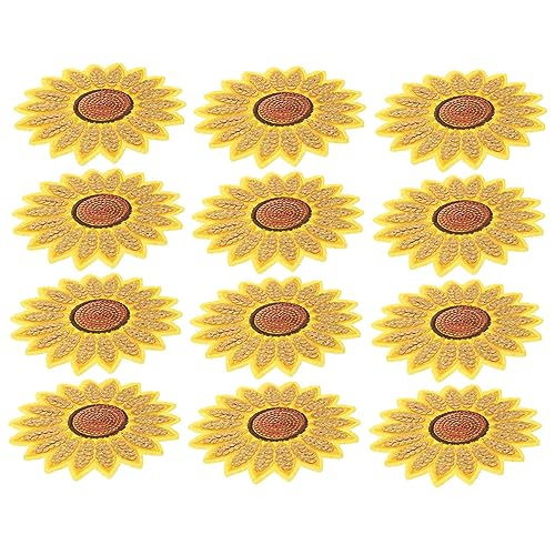 HOMSFOU 12Stücke Sonnenblumen Aufnäher Gestickte Pailletten Patches Für Kleidung Bügel Und Näh Patches Zur Individuellen Gestaltung Und Reparatur Von Textilien HOMSFOU 12Stücke Sonnenblumen Aufnäher Gestickte Pailletten Patches Für Kleidung Bügel Und Näh Patches Zur Individuellen Gestaltung Und Reparatur Von Textilien von HOMSFOU