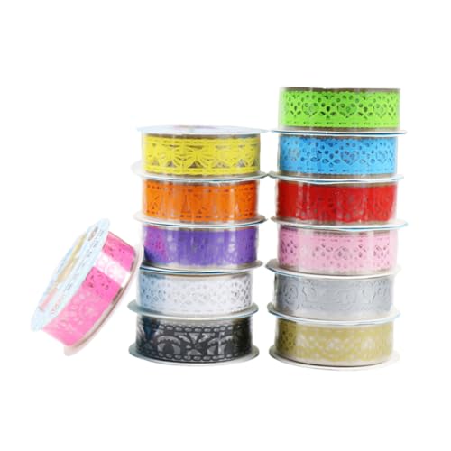 HOMSFOU 12Stücke Spitzenbesatz Klebeband für Geschenkschmuck Scrapbooking und Bastelprojekte HOMSFOU 12Stücke Spitzenbesatz Klebeband für Geschenkschmuck Scrapbooking und Bastelprojekte von HOMSFOU