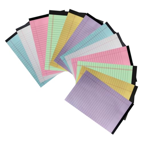 HOMSFOU 12er Pack Bunte Notizblöcke Liniert Perforiert für Büro Schule Zuhause Multifunktionale Schreibpads für Kreative Ideen Organisation von HOMSFOU