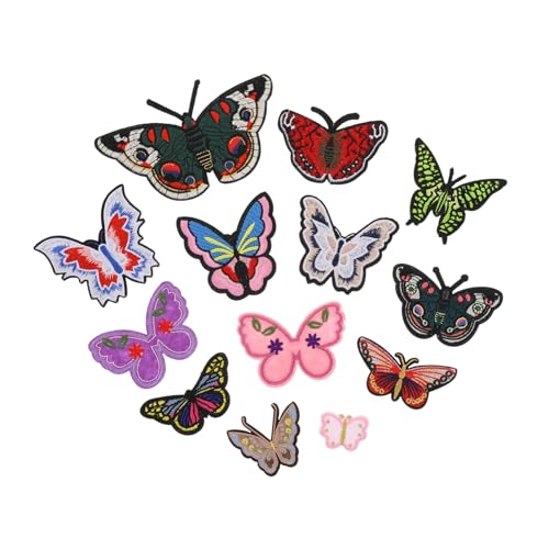 HOMSFOU 13 Stück Teiliges Bestickte Schmetterlings Patches zum Aufbügeln Bunte Diy Stoffflicken für Kleidung Fleckenabdeckung und Textildekoration Geeignet für Gelegenheiten HOMSFOU 13 Stück Teiliges Bestickte Schmetterlings Patches zum Aufbügeln Bunte Diy Stoffflicken für Kleidung Fleckenabdeckung und Textildekoration Geeignet für Gelegenheiten von HOMSFOU