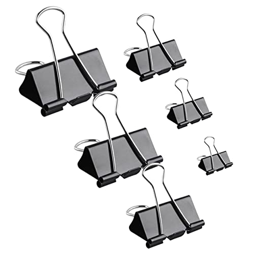 HOMSFOU 130Stücke Schwarze Büroklammern Binderclips Für Büro Schule Und Zuhause Zuverlässige Dokumentenorganisation HOMSFOU 130Stücke Schwarze Büroklammern Binderclips Für Büro Schule Und Zuhause Zuverlässige Dokumentenorganisation von HOMSFOU