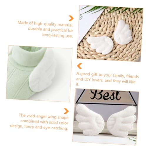 HOMSFOU 15 Paare Angel Wings Bügel Patches für Weiße Engelsflügel Aufnäher zum Aufbügeln DIY Kleidung Verzierungen Leichte Textil Sticker für Jungen und Mädchen Vielseitig für Kostüme und von HOMSFOU