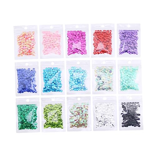 HOMSFOU 15 Packungen Perforierte Pailletten mit Gewölbter Oberfläche Pailletten für DIY Basteln Schmuckherstellung und Bekleidungsverzierung pro Beutel Gemischte Farben HOMSFOU 15 Packungen Perforierte Pailletten mit Gewölbter Oberfläche Pailletten für DIY Basteln Schmuckherstellung und Bekleidungsverzierung pro Beutel Gemischte Farben von HOMSFOU