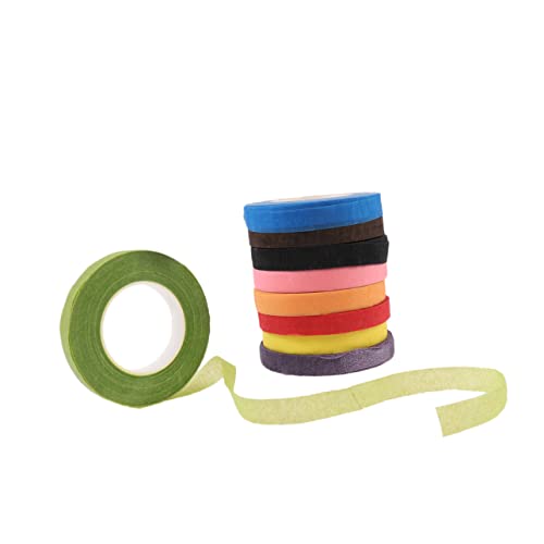 HOMSFOU 15 Rollen Bunte Blumenbänder Yards Farbiges Klebeband für Blumenarrangements Basteln Scrapbooking und Dekoration für Kreative Projekte und DIY Anwendungen von HOMSFOU