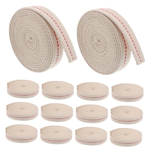 HOMSFOU 15 Rollen Flacher Baumwoll Lampendocht für Öllaternen Paraffin und Kerosinlampen Retro Stil Sauber Brennend Installieren Outdoor Camping Laternen Zubehör Breit von HOMSFOU