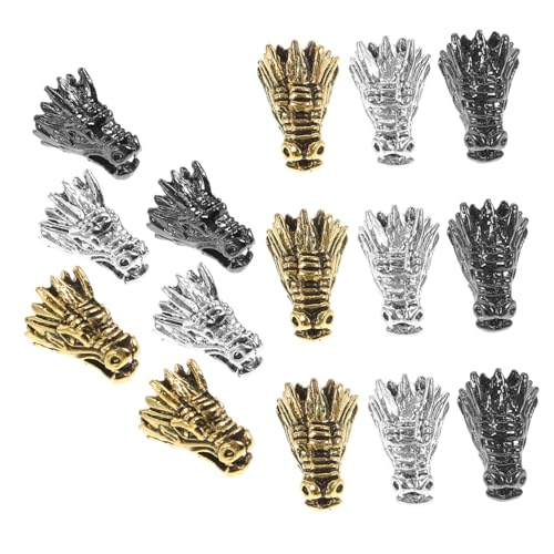 HOMSFOU 15stücke Drachenkopf Abstandshalter Perlen Metall Drachen Charms Legierungs Drachenperlen Für Diy Schmuckherstellung Armbänder Bastelperlen HOMSFOU 15stücke Drachenkopf Abstandshalter Perlen Metall Drachen Charms Legierungs Drachenperlen Für Diy Schmuckherstellung Armbänder Bastelperlen von HOMSFOU